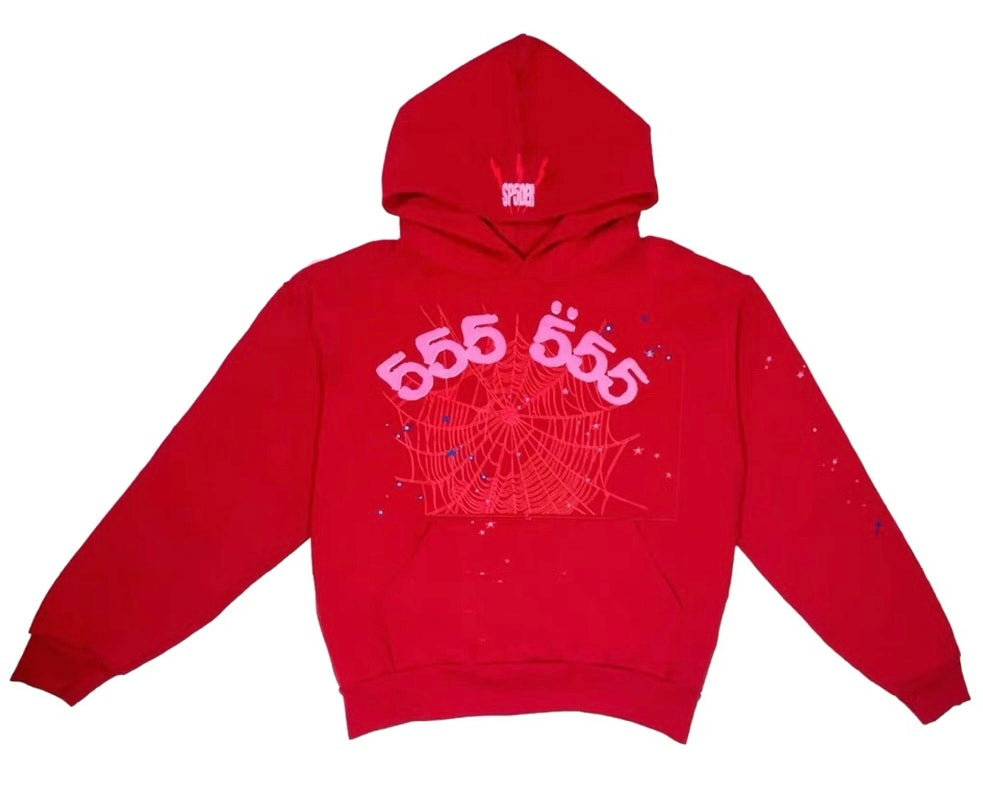 Sp5der Hoodie "Red 555"