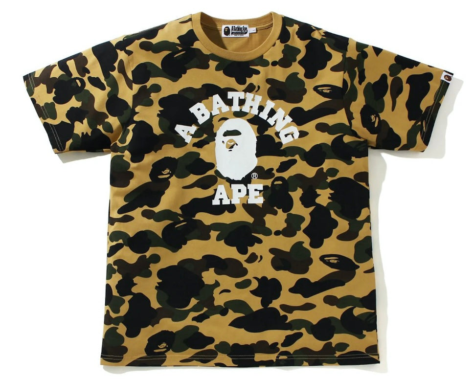 BAPE Yellow Color Camo College Tee (SS23)