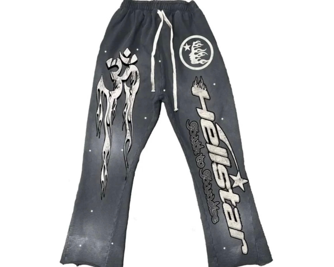 Black Hellstar Studios Flare Pants