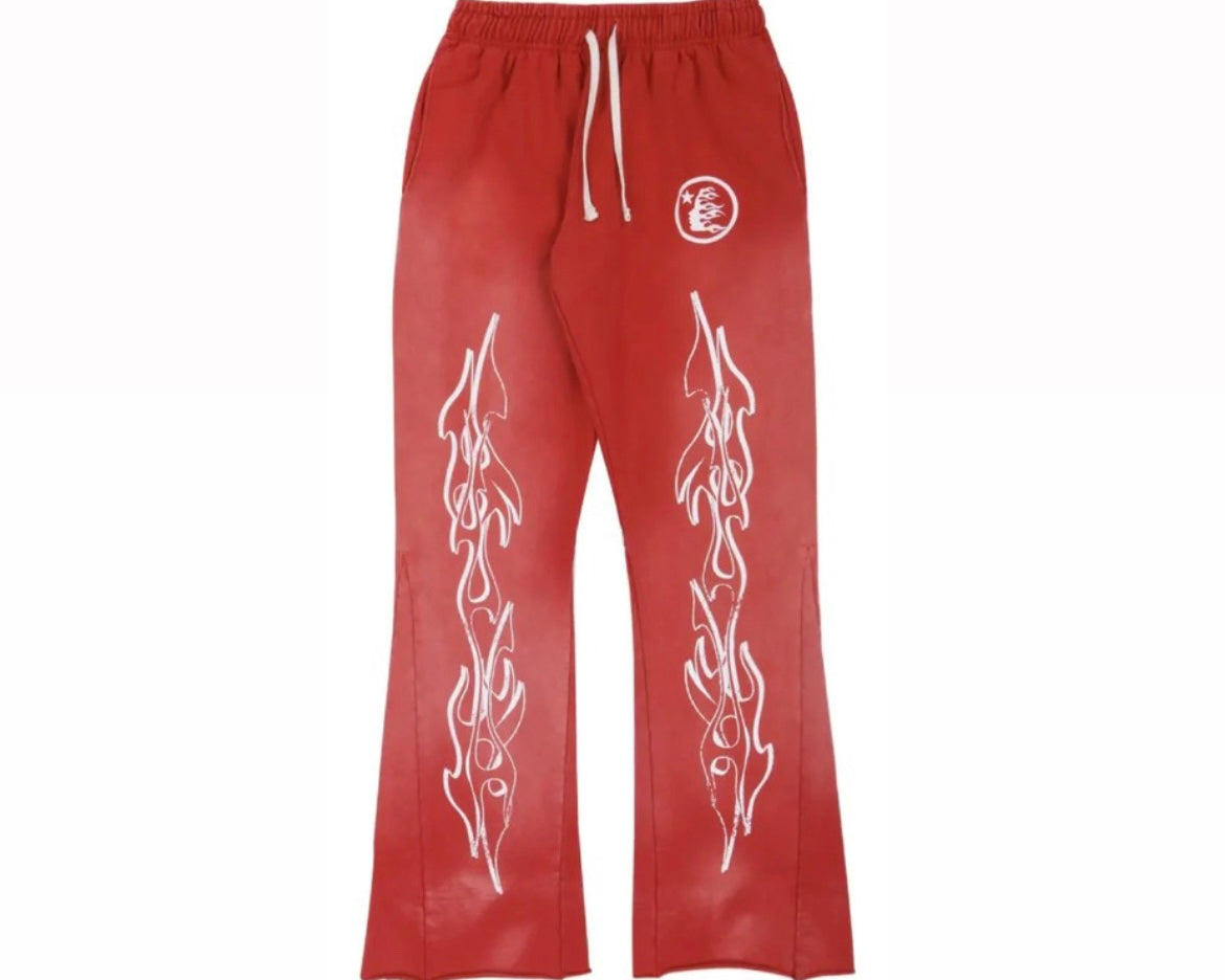 Red Hellstar Records Flare Pants