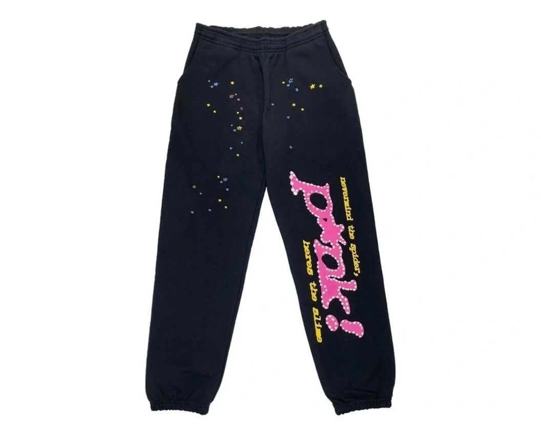 Sp5der Sweatpants "P*NK Black"