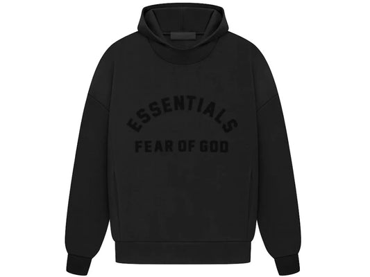 Fear of God Essentials Arched Hoodie "Jet Black"