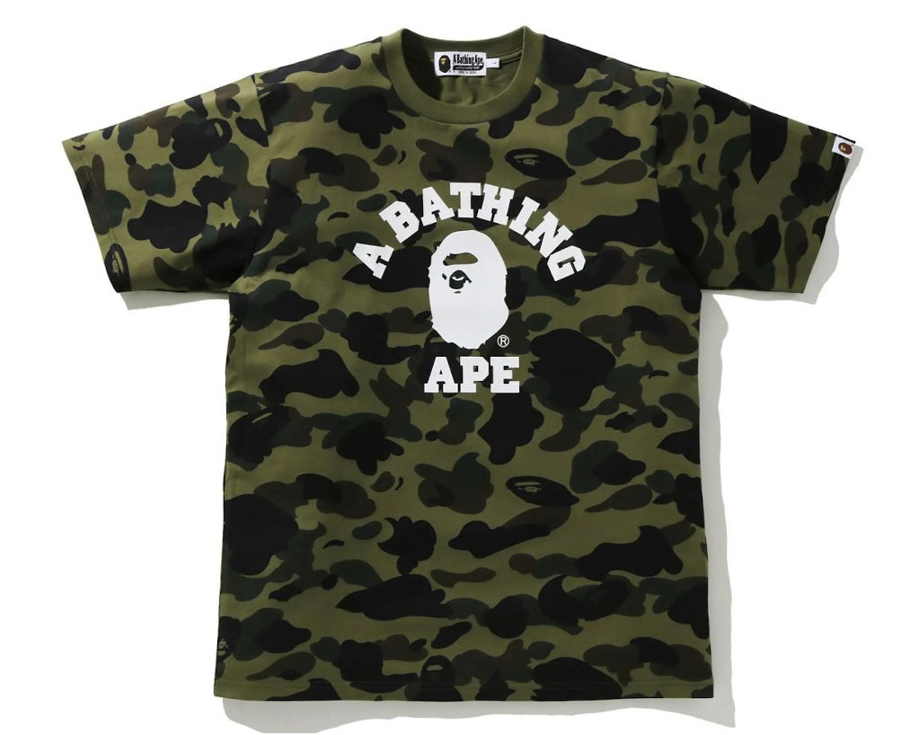 BAPE Green Color Camo College Tee (SS23)