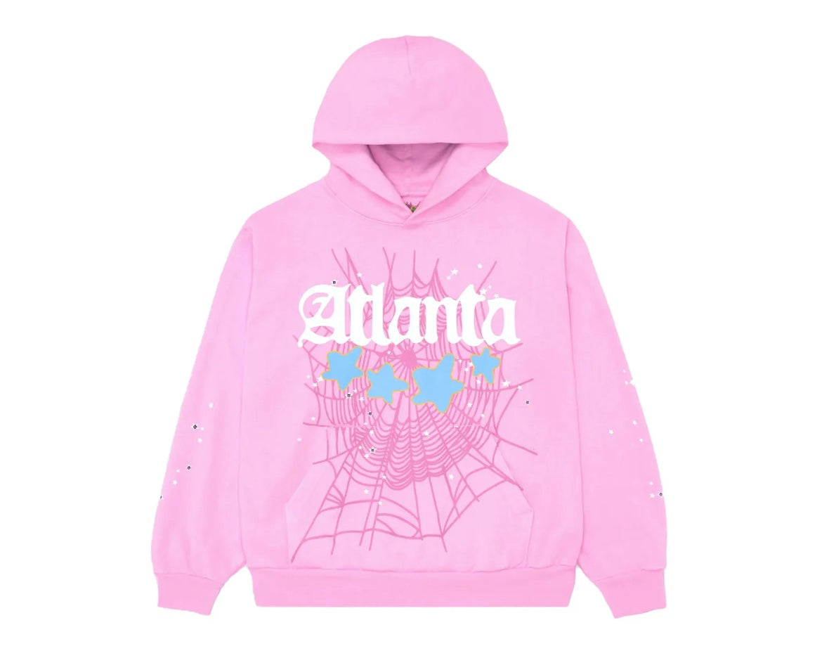 Sp5der Hoodie "Pink Atlanta"