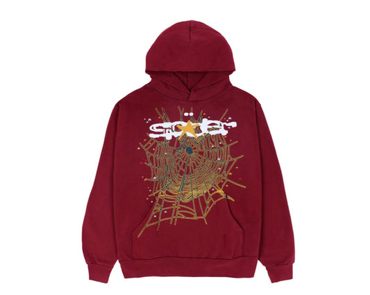 Sp5der Hoodie "Maroon"